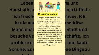 Einkaufen gehen Deutsch sprechen und hören a2 b1 #learngerman #deutschlernen