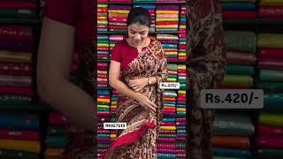 Chiffon Crepe Kalamkari Print Sarees I Wholesale Shop I@Rkcollectionssarees