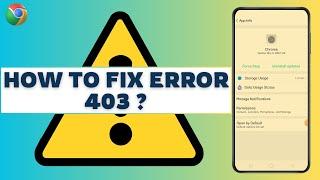 How to Fix Error 403 Google Chrome I Net Nimble