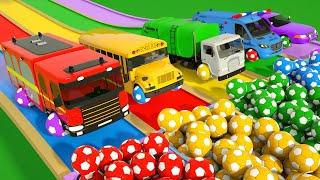 Wheels on the Bus + Rain Song | Soccer Ball Wheels and Planes | Baby Nursery Rhymes & Kids Songs