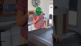 Surprise alien sighting #shorts#alien#kids #green