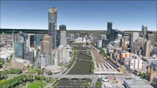 Melbourne Australia in Google Earth Pro 3D