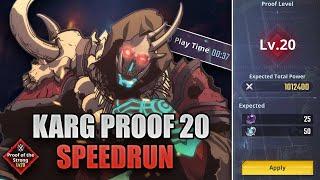 37s ONLY!! | SPEEDRUN KARGALGAN PROOF OF THE STRONG LV20 | SOLO LEVELING : ARISE