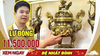 Bộ lư đồng Catut - Bộ đỉnh đồng chỉ hơn 10 triệu đồng