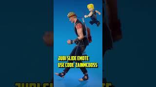 NEW EMOTE! JUBI SLIDE EMOTE  FORTNITE | #fortnite   #fortnitebattlepass  #epicpartner