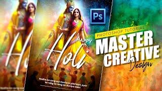 "Master the Art of Holi Poster Design in Photoshop 2025 | Creative Tips & Tricks!"