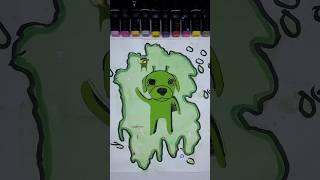 Gog The Green Alien Dog Acrylic Paint Art Singing Pretty Little Baby #art#memes