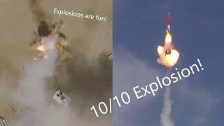 Powerful High Performance Rocket Explosion and Impact (Aerobing)