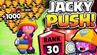 +1000 TROPHIES AT ONCE WITH NEW BRAWLER JACKY!! JACKY RANK 30 PUSH!