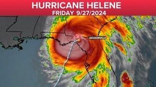 Radar timeline shows Hurricane Helene's path