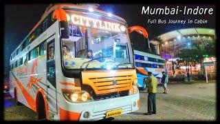 Mumbai To Indore  Full Bus Journey In Cabin  #VlogWithDrivers  / CityLink Travels