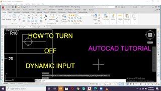 How to Turn On & Off & Display Dynamic Input Modify Tool on AutoCAD