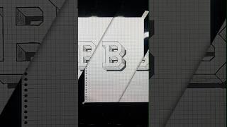 How to Draw 3D alphabet "B" Step-by-Step #easydrawing #3dart #art #alphabet #3dalphabets