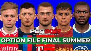 PES 2017 Option File 2022/2023 | For All Patch