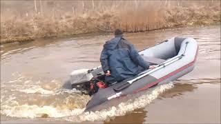 Обзор Лодки ХАНТЕР 340. Обкатка под мотором Тохатсу 9.8.