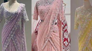 Party Wear Designer Net saree, फिल्मो में पहनी जाने वाली साड़ी डिजाइन ,2025 trending net saree