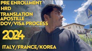 HRD APOSTILLE TRANSLATION DOV AND VISA FOR ITALY IN 2024 || 8 MONTHS WORK IN 8 MINUTES