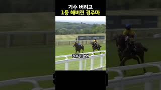 기수 버리고 1등 해버린 경주마 #shorts #동물 #유머