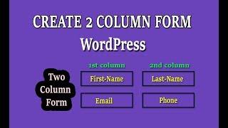 How To create 2 column responsive forms use gravity form on WordPress । Two column forms wordpress