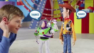 Toy Story 4 Drop Down Action Toys - Buzz Lightyear and Sheriff Woody