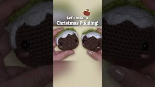 Crochet a little Christmas pudding with me  #amigurumilovers #amigurumi #crochet