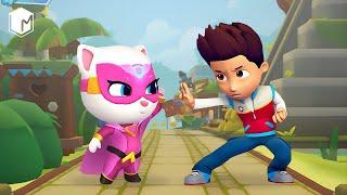 Who is the Best? Кто круче? Talking Angela or Ryder? Paw Patrol vs Talking Tom Hero Dash