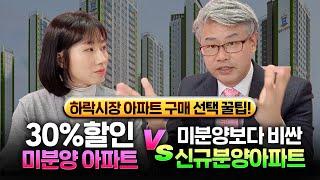 하락장에서 어떤아파트를 사는게 좋을까? 30%할인하는 미분양아파트 VS 미분양아파트보다 약간 비싸지만 신규로 분양하는 아파트/ 선택의 핵심은 바로 이것입니다