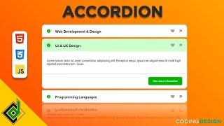 Build An Animated Accordion With HTML, CSS & JavaScript