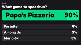 Twitch chat picks the game, I Speedrun it.