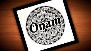 Onam Mandala Art|How to draw mandala art for beginners @VennilaYLCreations /Mandala Art easy