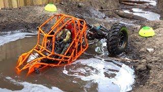 TANGO ROCK BOUNCER rips MUD on the Backyard Trail Course - NEON ORANGE MOA 4x4 | RC ADVENTURES