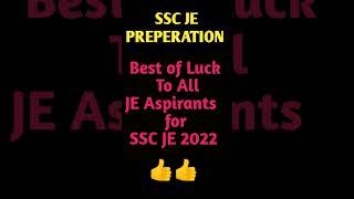 Best Of Luck to All Upcoming Engineers | SSC JE EXAM 2022 | JEn Aspirants  | #ytshorts #trending