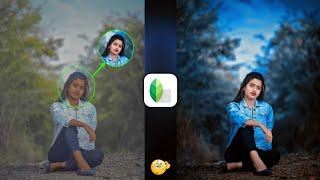 New Snapseed Dark Blue Effect Photo Editing Trick  | Snapseed Background Colour Change Trick