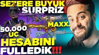 HOŞ GELDİN SÜRPRİZİ! SEZERİN HESABINI 50.000 UC FULLEDİK! (HERŞEYİ ALDIK) PUBG Mobile