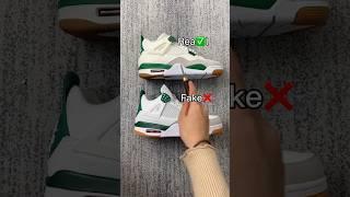 Real Vs Fake Pine Green Jordan 4 #sneakerhead #sneakers #viral