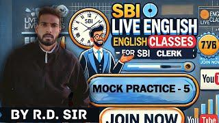 ENGLISH  for SBI Clerk 2024-25 CLASS 5 | 45 Days Crash Course for SBI Clerk | SBI #sbiclerk