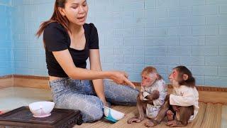 Mom discipline Mimi Kuku for fighting over food