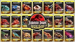 ALL MAX LEVEL 40 GLACIERS (JURASSIC PARK BUILDER)