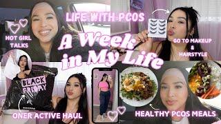 VLOG: PCOS LIFESTYLE HOW I LOST WEIGHT, HEALTHY MEALS I EAT, ONER ACTIVE HAUL, GO TO MAKEUP & HAIR