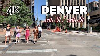 Denver Walking tour 4K , 17th St , 15th St , downtown Denver , Colorado, USA #american