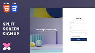 Design & Code Responsive Sign Up Form HTML CSS | XO PIXEL