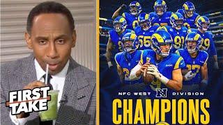 FIRST TAKE | Stephen A. reacts to Rams clinch NFC West thanks to Commanders' win over Falcons in OT