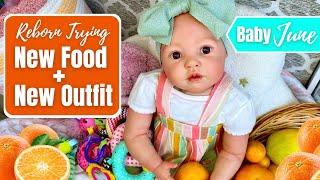 Reborn Baby Morning Routine: Nature Walk, Delicious Snack & Outfit Change with Baby June!