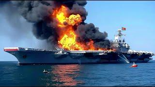 Just arrived in the Black Sea!  North Korean aircraft carrier DESTROYED BY Ukrainian F-16