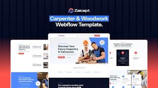 Zaicept - Carpenters & Construction Website Template | Webflow Templates by Flowzai