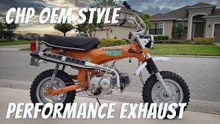 CHP Performance Exhaust & Heat Shield on the 1974 CT70