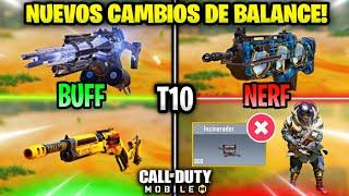 NUEVOS CAMBIOS DE BALANCE PARA LA TEMPORADA 10 DE COD MOBILE | MULTIJUGADOR Y BATTLE ROYALE