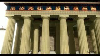 Parthenon 3d work in progress, metope east side  Τρισδιάστατη ανατολική πλευρά του Παρθενώνα