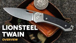 LionSteel Twain - Magnacut Button Lock Titanium Integral - Overview