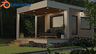 Miniature Smart House 2 Made in Blender | Timelapse